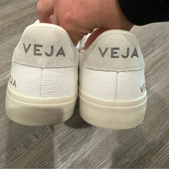 Veja Campo white natural Suede Leather Sneakers - Picture 3 of 6